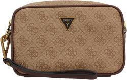 Guess Guess, Vezzola, Polyurethane, Small, Textile Crossbody Bag, Brown, GU154H046-O11, 13x20x5 cm, Unisex
