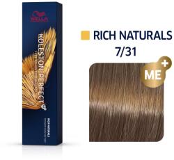 Wella Wella Professionals, Koleston Perfect Me+, Permanent Vopsea de păr, 7/31 Medium Blonde Gold Ash, 60 ml
