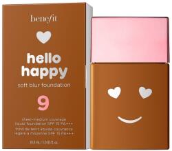 Benefit Benefit, Hello Happy Soft Blur, Matte Finish, Liquid Foundation, 09, Deep Neutral, SPF 15, 30 ml