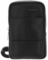 Piquadro Piquadro, Obidos, Leather Crossbody Bag, Black, For Men