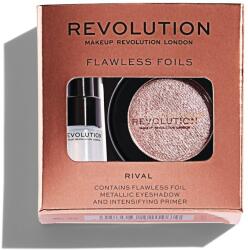 Makeup Revolution Set Makeup Revolution: Flawless Foils, Vegan, Eyeshadow Primer, 2 ml + Flawless Foils, Vegan, Eyeshadow Palette, Rival, 2 g