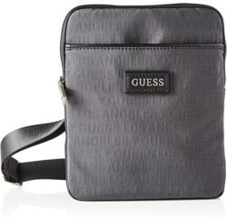 Guess Guess, Dan, Flat Top Zip, Textile Crossbody Bag, Grey, 19 x 23 x 2.5 cm, For Men