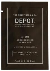 Depot Depot, 500 Beard & Mustache Specifics No. 505, Beard Oil, Ginger & Cardamom, For Shine & Softness, 5 ml