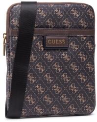 Guess Guess, Vezzola, Textile Crossbody Bag, Dark Brown, 19 x 24 x 2cm, For Men