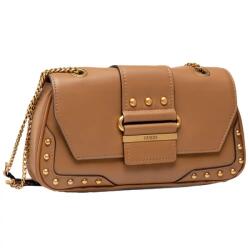 Guess Guess, Greta, Polyurethane, Textile Crossbody Bag, Cognac, hwvb81 29210, 16 x 29 x 5.3 cm, For Women