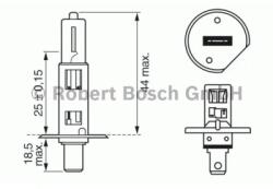 Bosch Bec auto halogen pentru far Bosch Standard H1 55W 12V 1987302011 (AC680)