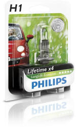 Philips Bec auto halogen pentru far Philips Long Life EcoVision H1 55W 12V 12258LLECOB1 (AC4794)