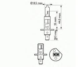 SCT Bec auto halogen pentru far SCT H1 Basic 55W 12V 202631 (AC5264)