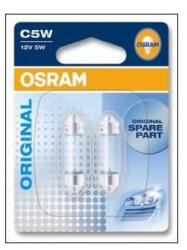 OSRAM Set 2 becuri auto halogen Osram Original C5W 5W 12V 6418-02B (AC6252)