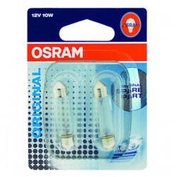 OSRAM Set 2 becuri auto halogen Sofit Osram C10W 10W 12V 6411-02B (AC6847)