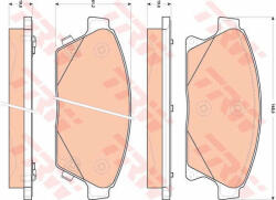 TRW Set placute frana, frana disc TRW GDB1847 (GDB1847)