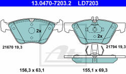 ATE Set placute frana, frana disc ATE 13.0470-7203.2 (13047072032)