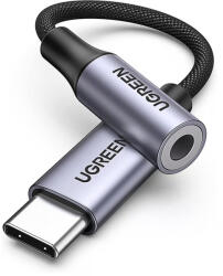 UGREEN Adaptor audio Ugreen AV161, convertor Type-C la Jack 3.5mm, gri, 80154