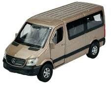  Macheta Mercedes Sprinter gri 1: 34 replica metal Welly usi deschise cu resort