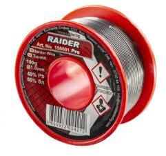 Raider forrasztóón gyantás 1 mm Sn/Pb: 60/40% 100 g (6114193) (6114193)