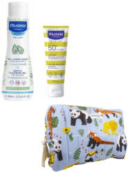 Mustela Промо комплект Mustela - Слънцезащитен лосион, измиващ гел + несесер - ozone