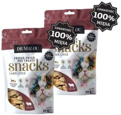 DR MALOU gustări pentru pisici, ficat de miel 100% liofilizat 2x50g