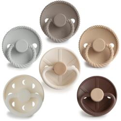 FRIGG 6-Pack Pacifiers Round Silicone Size 1 cumi Earthy Wonder 6 db
