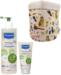 Mustela Промо комплект Mustela Органик - Измиващ гел, хидратиращ крем + кошничка - ozone