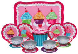 Bigjigs Toys Детски чаен сервиз - Cupcake, 15 части, метален (SYCPTS) - ozone