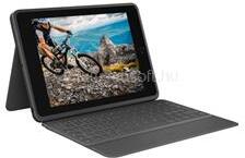 Logitech Rugged Folio Touch billentyűzettok 7. , 8. , 9. generációs iPadhez német lokalizáció (grafitszürke) (920-009313) (920-009313)