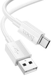 hoco. USB-C adatkábel, töltőkábel, USB-A-USB-C (USB Type-C), fehér, 3A 1m, Hoco X107 (K-6942007626309)