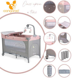 Cangaroo Once upon3 2 szintes utazóágy zenélő játékkal, pelenkázós pink