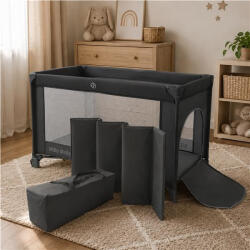 Milly Mally Utazóágy Milly Mally Mirage egy hordozható táskában dark grey