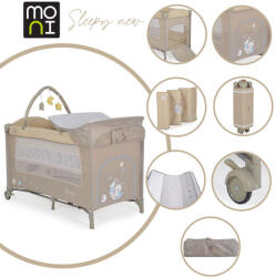 Moni Sleepy összecsukható luxus babaágy 2 szint bézs