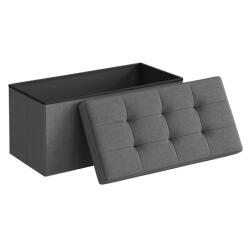 RPX-TAB Taburet Pliabil Depozitare Dublu - 76x38x38cm / Cenusiu (46563r)