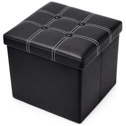 RPX-TAB Taburet Pliabil Depozitare Modern - 38x38x38cm / Negru (46556r)