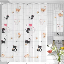 RPX-DUS Perdea Dus 70g / 180x200cm - Model-pisica (46524r) Perdea de dus