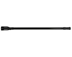RPX-DUS Bara Perdea Dus Metalica - 140-260cm / Negru (46787r) Perdea de dus