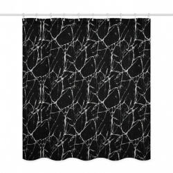 RPX-DUS Perdea Dus 90g / 180x200cm - Model-marmura-neagra (46756r) Perdea de dus