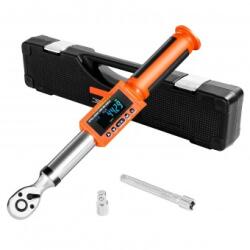 VivaTechnix Cheie dinamometrica digitala cu clichet, 3/8 inch, 0-135 Nm, extensie, precizie ±2%, Cr-Mo, buzzer și notificare LED