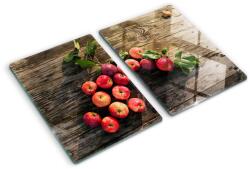 tulup Edzett üveg vágódeszka, Tulup, Alma az asztalon, Piros, 2x40x52 cm, 010010520020000006852 (010010520020000006852)
