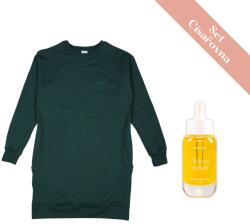  Szett császárnőknek Moniel + Císařovnám hosszú szoptatós pulóverrel Dark Green XL méret