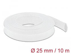  Delock Fonott kábelharisnya nyújtható 10 m x 25 mm fehér