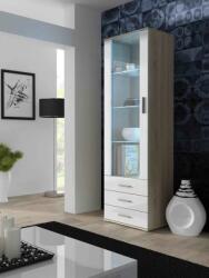 Cama meble Витрина Cama SOHO S1 дъб сонома/бял гланц (SOHOWITS1 DS/BI)