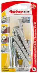 Fischer УНИВЕРСАЛЕН ДЮБЕЛ С ВИНТ Ф8Х60ММ 6 БРОЯ fischer sxs sk (4006209946411)