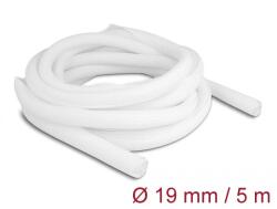  Delock Fonott kábelharisnya önzáródó 5 m x 19 mm fehér (20810) - pepita