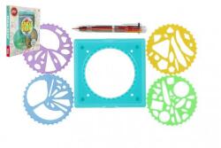 Teddies Inspiro riglă + creion din plastic cu 6 culori (TD00861777)