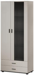 Cama meble Витрина Cama S6 SOHO 80x41x192 кашмир + черно (201069)