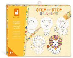 Janod Atelier Set creativ Desen pas cu pas Junglă cu carioci (J09155)