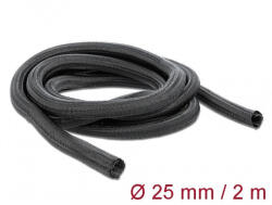  Delock Fonott kábelharisnya önzáródó 2 m x 25 mm fekete (18856) - pepita