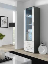 Cama meble Витрина Cama SOHO S1 сиво/бял гланц (SOHOWITS1 SZ/BI)