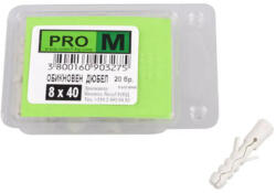 Pro m ОБИКНОВЕН ДЮБЕЛ Ф8Х40ММ 20 БРОЯ pro m (3800160903275)