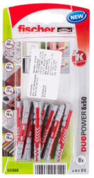 Fischer УНИВЕРСАЛЕН ДЮБЕЛ Ф6x50ММ 8 БРОЯ fischer duopower k nv (4048962257144)