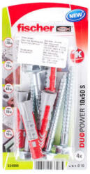 Fischer УНИВЕРСАЛЕН ДЮБЕЛ С ВИНТ Ф10Х50ММ 4 БРОЯ fischer duopower s k nv (4048962237085)