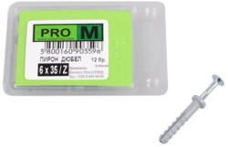 Pro m ПИРОН-ДЮБЕЛ Ф6Х35ММ 12 БРОЯ pro m (3800160903596)